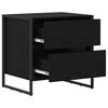 vidaXL Mesa de Noche con caj&oacute;n 2 pcs Roble Negro 50 x 39.5 x 50 cm