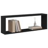vidaXL Estantes cubo de pared 4 uds contrachapado negro 80x15x26,5 cm
