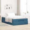 vidaXL Cama otomana con colch&oacute;n 120x190 cm terciopelo azul oscuro