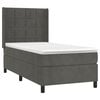 vidaXL Cama box spring con colch&oacute;n terciopelo gris oscuro 80x200 cm