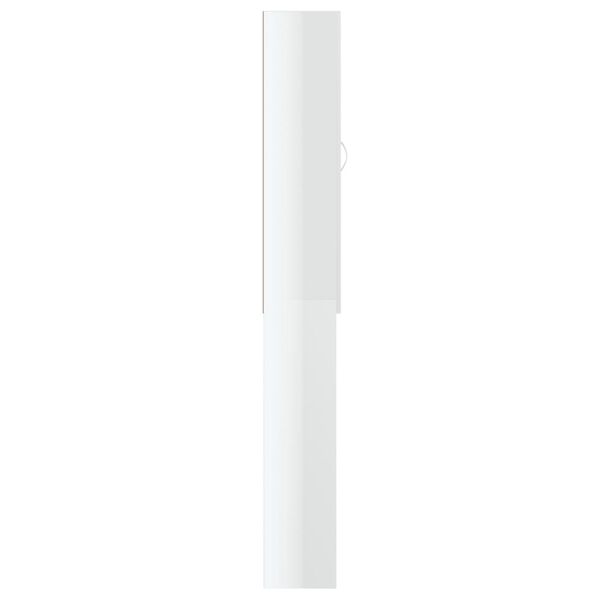 vidaXL Armario para lavadora blanco brillo 64x25,5x190 cm