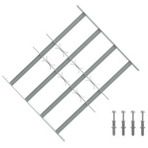 vidaXL Reja de Seguridad para Ventanas con 4 Barras Transversales