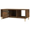 vidaXL Mesa de centro madera contrachapada roble ahumado 102x50x40 cm