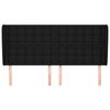 vidaXL Cabecero con orejas de tela negro 163x23x118/128 cm