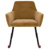vidaXL Silla mecedora de terciopelo marr&oacute;n