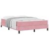 vidaXL Cama tipo Box Spring con colch&oacute;n Rosa 140 x 210 cm tela