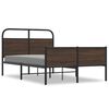 vidaXL Estructura de cama sin colch&oacute;n 140x200 cm madera marr&oacute;n roble