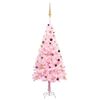 vidaXL &Aacute;rbol de Navidad preiluminado con luces y bolas rosa 210 cm