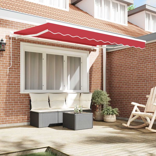 vidaXL Tela de recambio para toldo Rojo 350 x 250 cm Lona