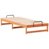 vidaXL Estructura de cama Marrón 80 x 220 cm Madera de pino macizo