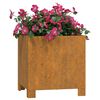 vidaXL Jardineras con patas 2 uds acero corten oxidado 30x30x30 cm