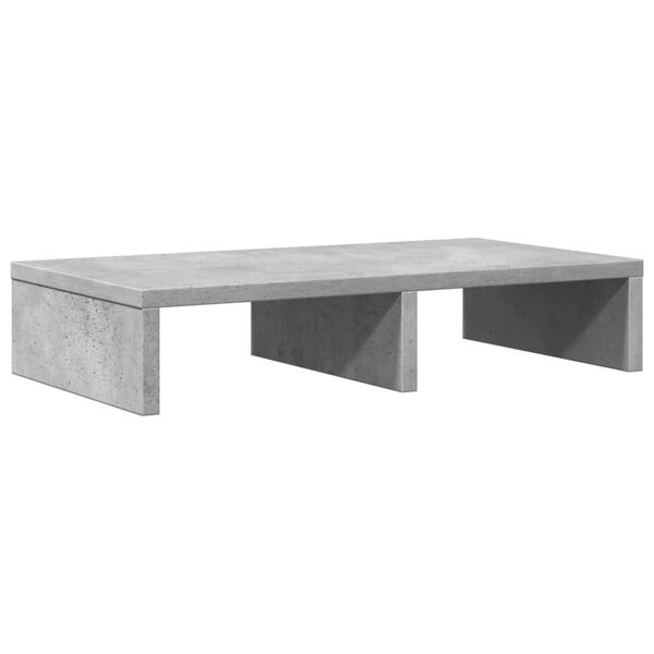 vidaXL Soporte de pantalla madera ingenier&iacute;a gris hormig&oacute;n 50x27x10 cm