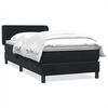 vidaXL Cama box spring con colch&oacute;n cuero sint&eacute;tico negro 90x210 cm