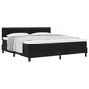vidaXL Cama tipo Box Spring con colch&oacute;n Negro 180 x 200 cm tela
