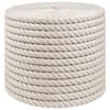vidaXL Cuerda de yute 10 mm Blanco 100% yute Tossa