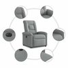 vidaXL Sill&oacute;n reclinable el&eacute;ctrico tela gris claro