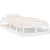 vidaXL Estructura de cama individual de madera maciza blanco 90x190 cm