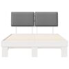 vidaXL Estructura de Cama con Cabecera Tapizada Gris Claro