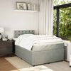vidaXL Cama box spring con colch&oacute;n terciopelo gris claro 120x200 cm