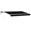 vidaXL Armaz&oacute;n de toldo manual con LEDs Negro 3 x 2,5 m