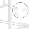 vidaXL Estructura cama sin colch&oacute;n con cabecero metal blanco 75x190 cm