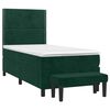 vidaXL Cama box spring con colch&oacute;n terciopelo verde oscuro 90x190 cm