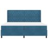 vidaXL Cama tipo Box Spring con colch&oacute;n Azul 200 x 200 cm Terciopelo
