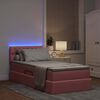 vidaXL Cama con almacenamiento y LED Rosa 100 x 200 cm Terciopelo