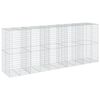 vidaXL Cesta de gaviones con cubierta hierro galvanizado 500x100x200cm