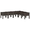 vidaXL Jardinera con patas PP marr&oacute;n 160x120x42 cm