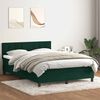 vidaXL Cama box spring con colch&oacute;n terciopelo verde oscuro 140x210 cm