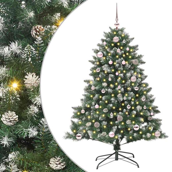 vidaXL &Aacute;rbol de Navidad artificial Verde 150 cm PVC, Pl&aacute;stico y Acero