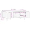 vidaXL Mesa de centro madera maciza de mango gris claro 100x54x40 cm