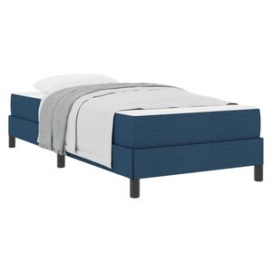 vidaXL Cama tipo Box Spring con colch&oacute;n Azul 100 x 200 cm tela