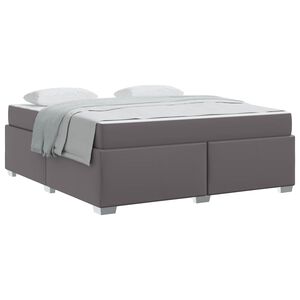vidaXL Estructura de cama con colch&oacute;n Gris 180 x 200 cm tela