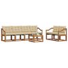vidaXL Conjunto de sof&aacute;s de exterior con coj&iacute;n 7 pcs Natural y Beige