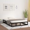 vidaXL Estructura cama doble peque&ntilde;a madera maciza negro 120x190 cm