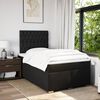 vidaXL Cama box spring con colch&oacute;n tela negro 120x190 cm
