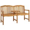vidaXL Banco Tallado a Mano en Forma de Rosa 155 x 60 x 94 cm Natural