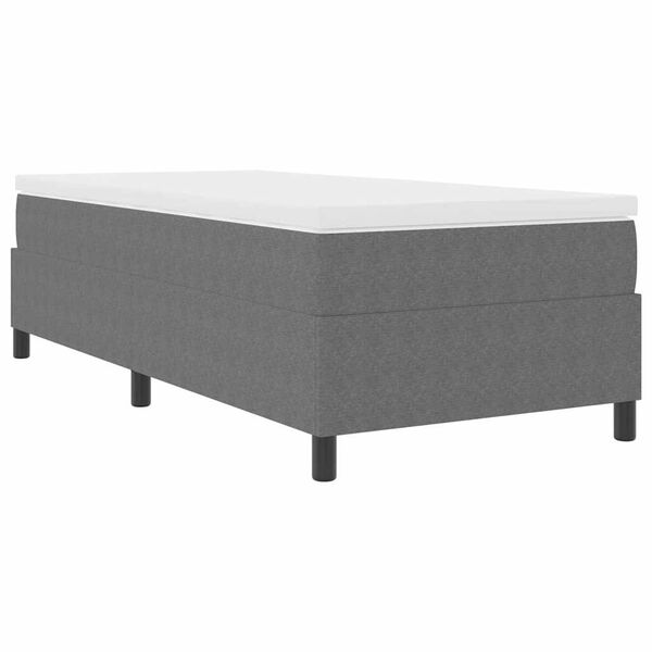 vidaXL Cama tipo Box Spring Gris claro y . 90 x 200 cm Tela de Pana