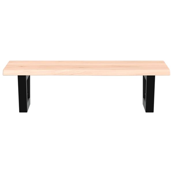 vidaXL Estante de lavabo de pared de acero y madera maciza de roble