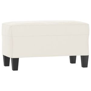 vidaXL Banco de tela de microfibra beige 70x35x41 cm