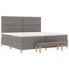 vidaXL Cama tipo Box Spring con colch&oacute;n Taup&eacute; 200 x 200 cm tela