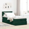 vidaXL Estructura de cama otomana colch&oacute;n terciopelo verde oscuro