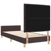 vidaXL Estructura de cama con cabecera Marr&oacute;n oscuro 80 x 200 cm tela