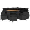 vidaXL Conjunto de sof&aacute;s de jard&iacute;n 9 pcs Negro rat&aacute;n sint&eacute;tico