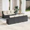 vidaXL Conjunto de sof&aacute;s de jard&iacute;n 8 pcs Negro rat&aacute;n sint&eacute;tico