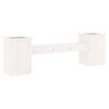 vidaXL Banco con jardineras madera de pino blanco 184,5x39,5x56,5 cm