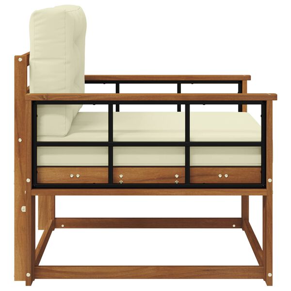 vidaXL Sof&aacute; intermedio de exterior Madera de Acacia S&oacute;lida Natural