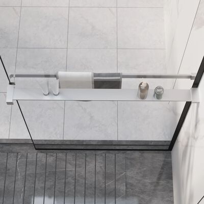 vidaXL Estante para pared de ducha aluminio cromado 80 cm